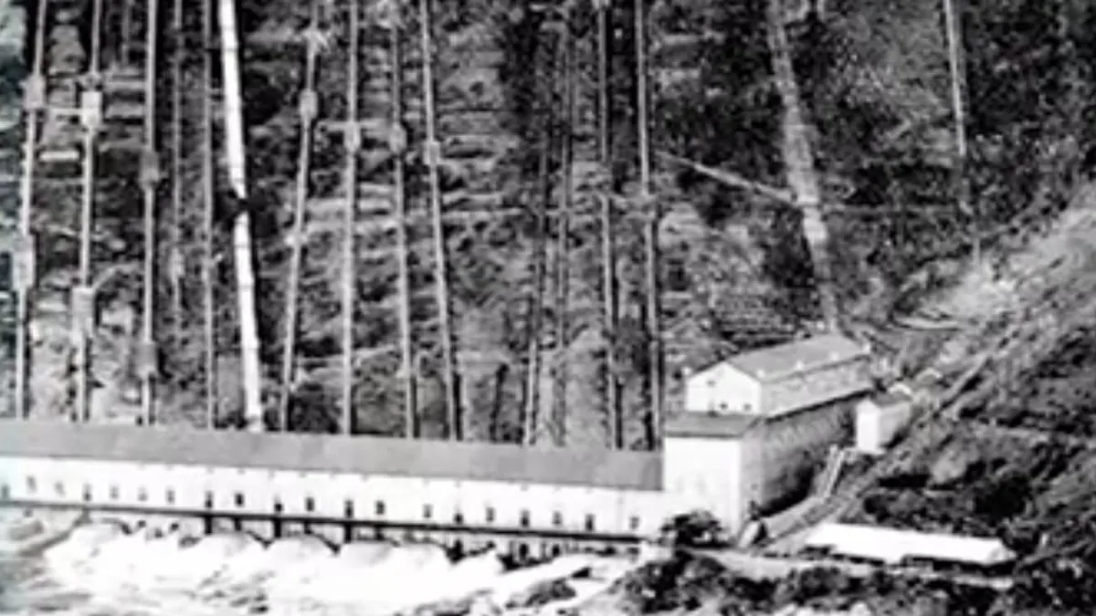 Panoramic view of Chamba town showcasing the landscape around the historic Bhuri Singh Power House